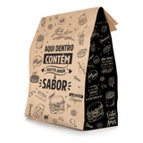 Embalagem Kraft Saco Extra Grande Para Delivery C 100 Unid