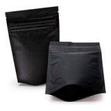 Embalagem Stand Up Pouch Preto Fosco Zíper 24x31 7 50un