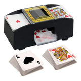 Embaralhador Automático De Cartas Para 2 Baralhos A Pilha Dorso Preto Idioma Br