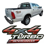 Emblema 4x4 Turbo Intercooler Toyota Hilux Modelo 2009