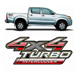 Emblema Adesivo 4x4 Turbo Intercooler Toyota Hilux