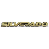 Emblema Adesivo Alto Relevo Silverado Dourado 99 Original