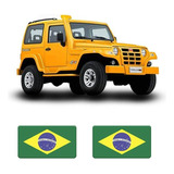 Emblema Adesivo Bandeira Do Brasil Resinada