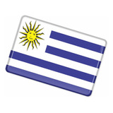 Emblema Adesivo Bandeira Uruguai 3d Resinado