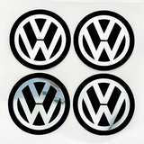 Emblema Adesivo Calota Volkswagen Resinado Preto
