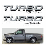 Emblema Adesivo F250 Turbo Diesel Prata preto Tdslpr