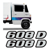 Emblema Adesivo Lateral 608d Mercedes Benz Caminhão Resinado