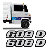 Emblema Adesivo Lateral 608d Mercedes Benz Caminhão Resinado