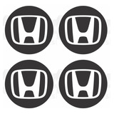 Emblema Adesivo Miolo Roda Honda 51mm Cromado Preto Resinado