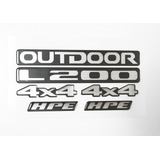 Emblema Adesivo Resinado Mitsubishi L200 Outdoor