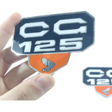 Emblema Adesivo Tampa Lateral Par Honda Cg 125 1978 Laranja