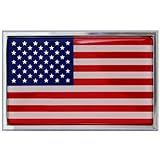 Emblema Automático Cromado Com Bandeira Americana
