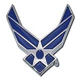 Emblema Automotivo Cromado Azul Premium Da Força Aérea