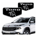 Emblema Brasão Fiat Toro Lateral Adesivo Resinado 2016 2020