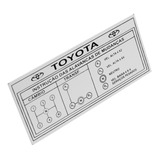 Emblema Câmbio 5 Marchas Reduzida Toyota