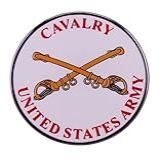 Emblema De Armas De Combate Com Insígnia Do Exército Dos EUA Do Ramo De Cavalaria Placa Com Símbolo De 2 8 Cm Esmaltado 1 1 Inches Tall Esmalte Esmalte
