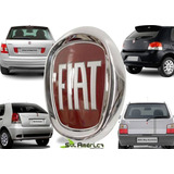 Emblema Do Porta Malas Logo Fiat Vermelho Uno Pálio Stilo