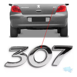 Emblema Escrita 307 Peugeot Porta Malas