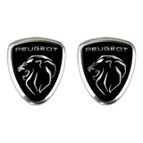 Emblema Escudo Moldura Alto Relevo Peugeot par 
