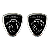 Emblema Escudo Moldura Alto Relevo Peugeot par 