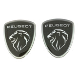 Emblema Escudo Moldura Lateral Paralama Peugeot Par Adesivo
