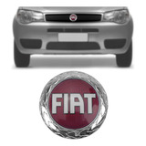 Emblema Grade Fiat Cromo Vermelho Palio