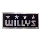 Emblema Jeep Willys Em Aço Inox