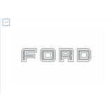 Emblema Letreiro Adesivo Prata Tampa Traseira Ford F1000