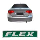 Emblema Letreiro Flex Verde P-Mala Do Civic City New Fit