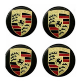 Emblema Logo Adesivo Calota Roda Porsche 51mm O Jogo