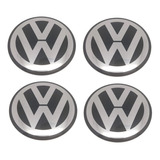 Emblema Logo Centro De Roda Volkswagen 90mm Aluminio   Brind