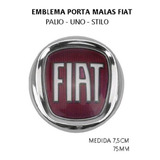 Emblema Logotipo Fiat Vermelho Porta Mala