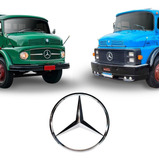 Emblema Mercedes Da Grade Mb 1113 1313 Cara Preta 3318100018