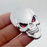 Emblema Metal Auto Adesivo Crânio Skull