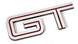 Emblema Mustang GT Vermelho E Cromado
