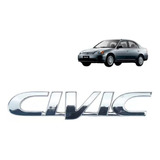 Emblema Nome Civic Cromado 98 À