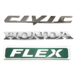 Emblema Nome Civic Honda Flex Letreiro