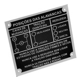 Emblema Plaqueta Painel Câmbio 3 Marchas Jeep Willys 019898