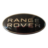 Emblema Range Rover Preto Com Letras Cromadas 8 5cm X 4 5cm
