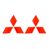 Emblema Resinado Mitsubishi Vermelho Asx Lancer