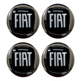 Emblema Roda Calota Fiat Black Motion