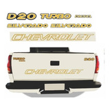 Emblema Silverado turbo diesel d20 faixa Traseira