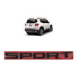 Emblema Sport Preto Para Jeep Renegade