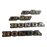 Emblema Tanque E Lateral Honda Cb 400 Dourado Ouro Paralelo