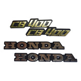 Emblema Tanque E Lateral Honda Cb 400 Dourado Paralelo