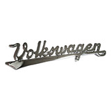 Emblema Volkswagen Fusca Manuscrito Metal Cromado Capô Tampa
