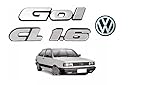 Emblema Volkswagen Gol Cl 1 6 91 92 93 94 Quadrado 4 Peças