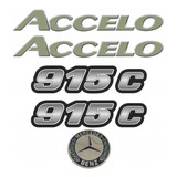 Emblemas Adesivos Resinados Accelo E Dois 915c Mercedes Benz