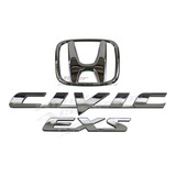Emblemas Civic Exs E Logo H Mala New Civic 2007 A 2011