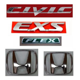Emblemas Civic Exs Flex Logos Honda